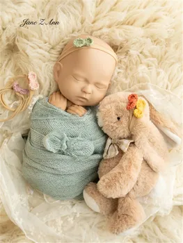 0-6 лет мягкий высокоэластичный детский вязаный галстук-бабочка резинка для волос милый новорожденный полнолуние фото день рождения пикник головные уборы