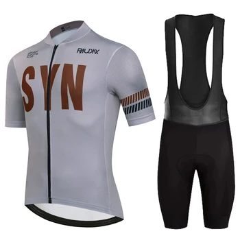 2024 RAUDAX Велоспорт, Мужская велосипедная одежда, Летняя быстросохнущая куртка с коротким рукавом, комплект из форменного джерси, Летний дышащий велосипедный комплект