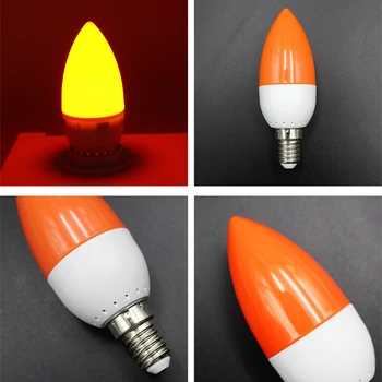 Светодиодная лампа E14 с цветным свечным наконечником, Color Candle Light