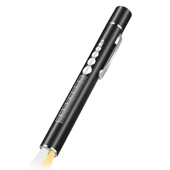 1 шт. USB Перезаряжаемый-Удобная ручка-фонарик, Черный Мини-фонарик для кормления, карманный светодиодный фонарик